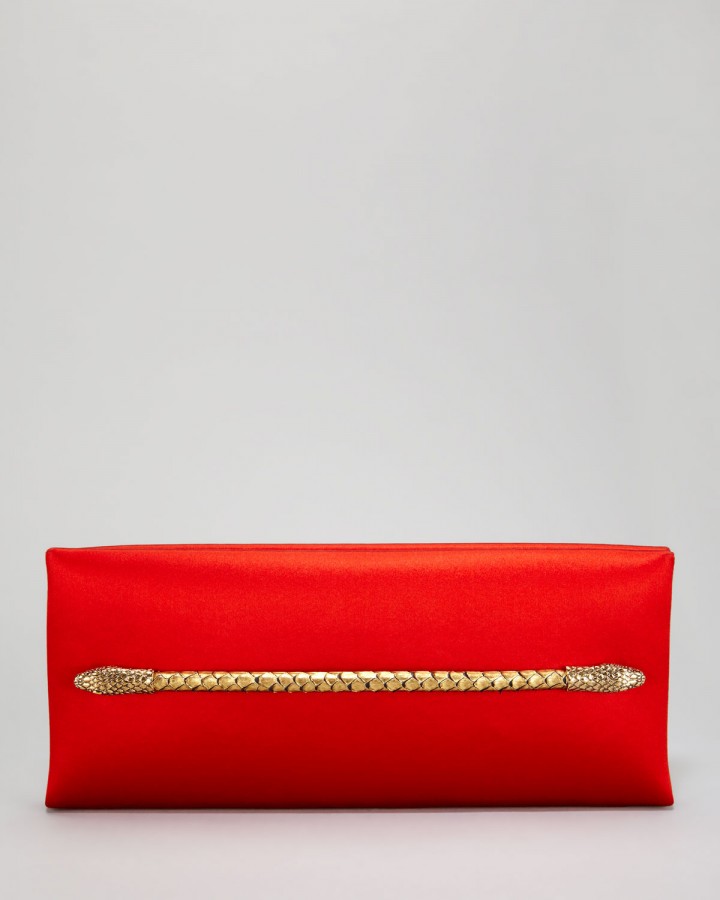 Tom-Ford-Two-Headed-Serpent-Coral-Red-Silk-Clutch