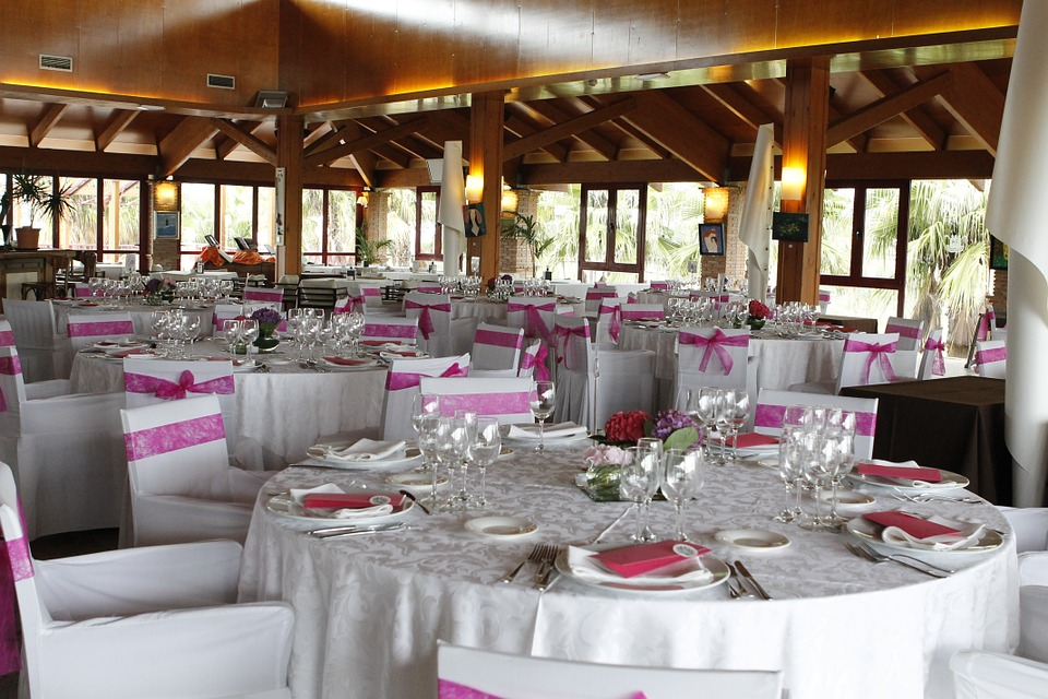 wedding venue table settings