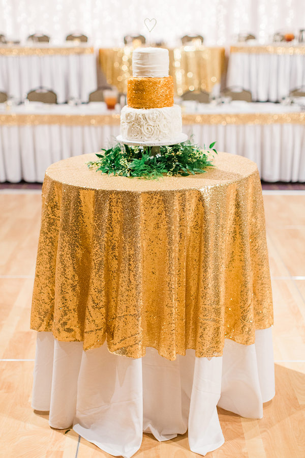 gold New Years Eve wedding