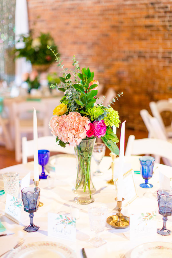 colorful vintage chic wedding