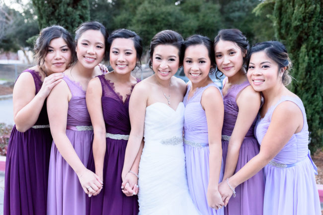 purple California wedding