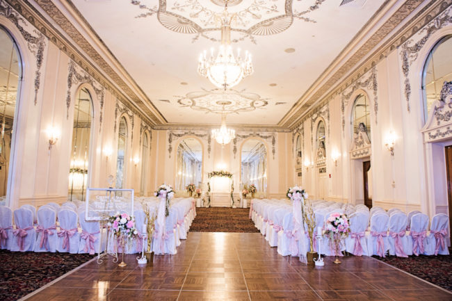 pink Tennessee ballroom wedding