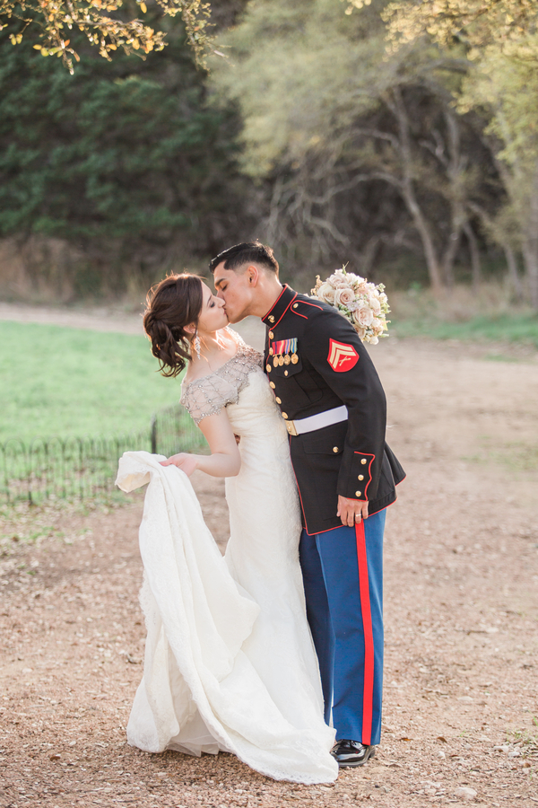 glamorous military wedding