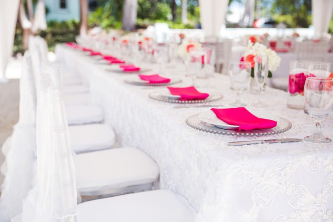 pink Florida Keys wedding