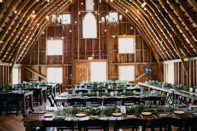 green barn wedding