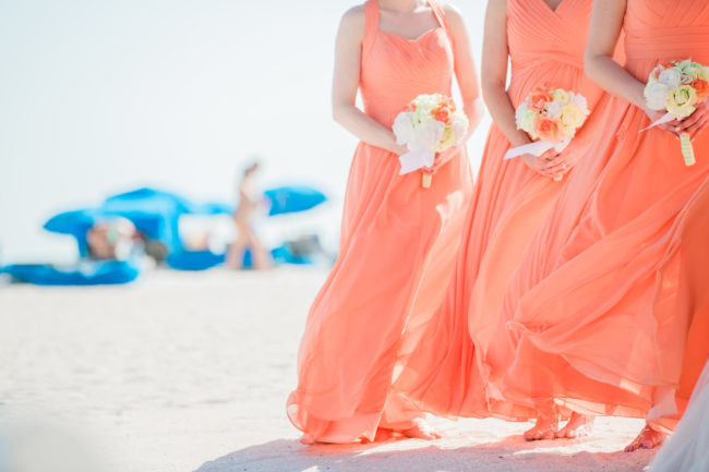 bright beach wedding