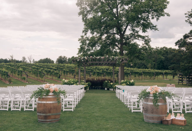 summer vineyard wedding