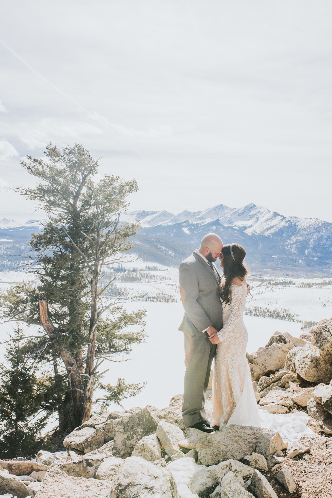 winter mountain wedding