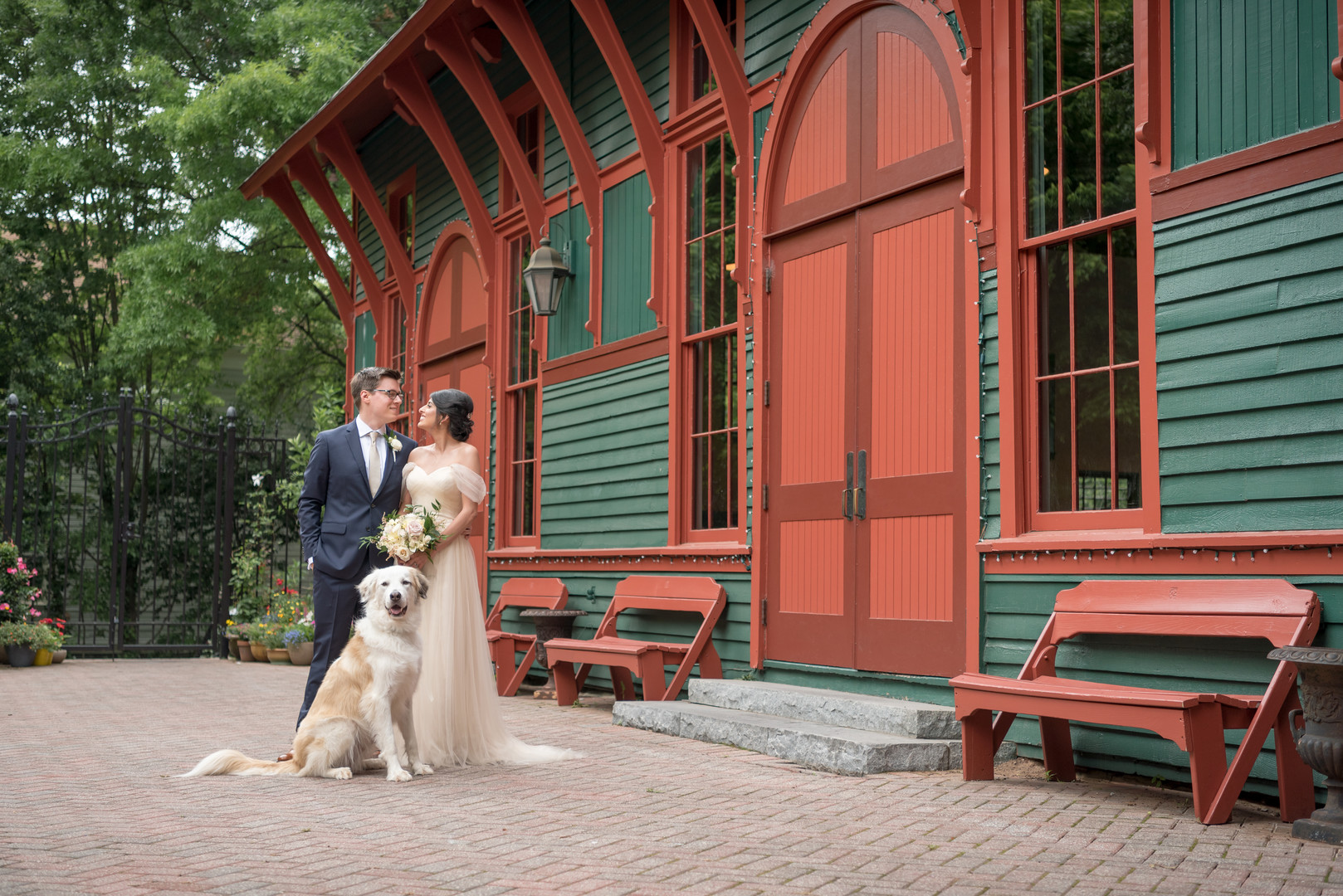 historic trolley barn wedding