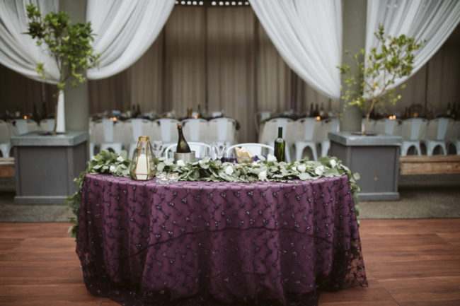modern purple wedding
