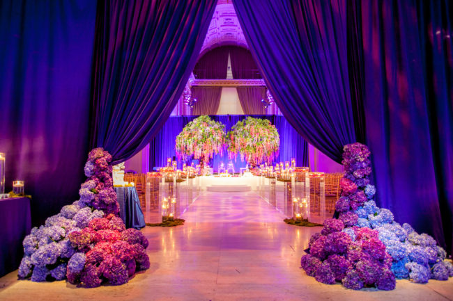 purple New York wedding