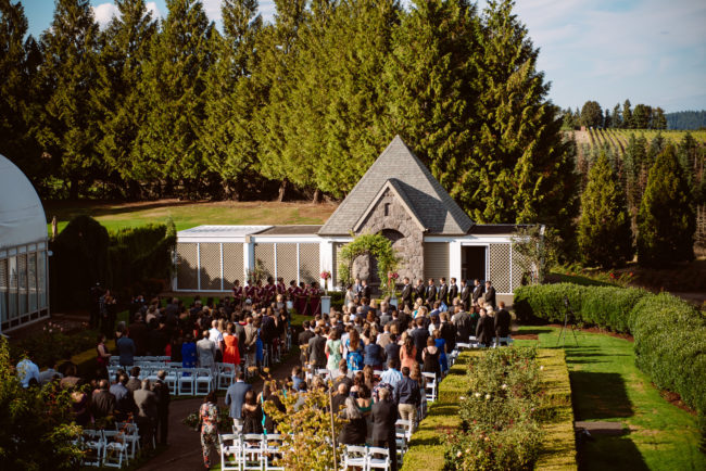 Oregon country club wedding