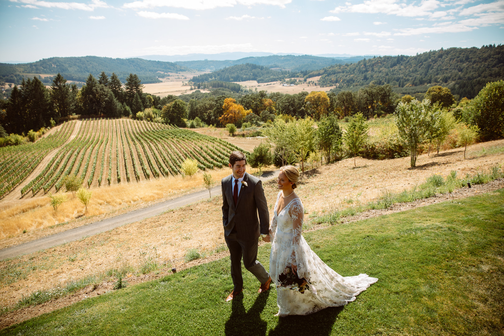 romantic winery wedding