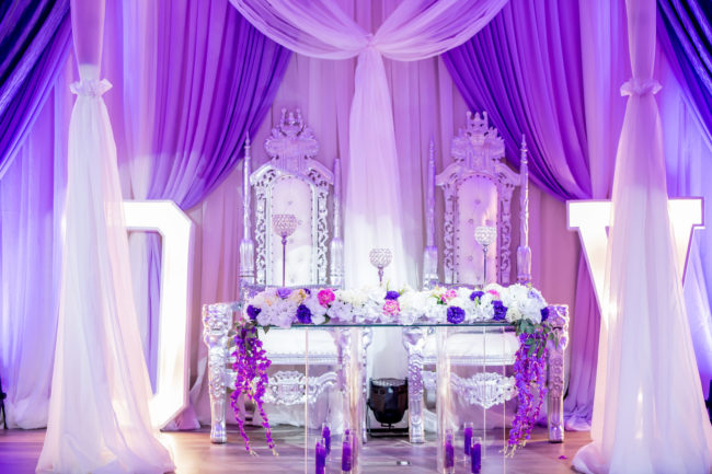 purple Dallas wedding
