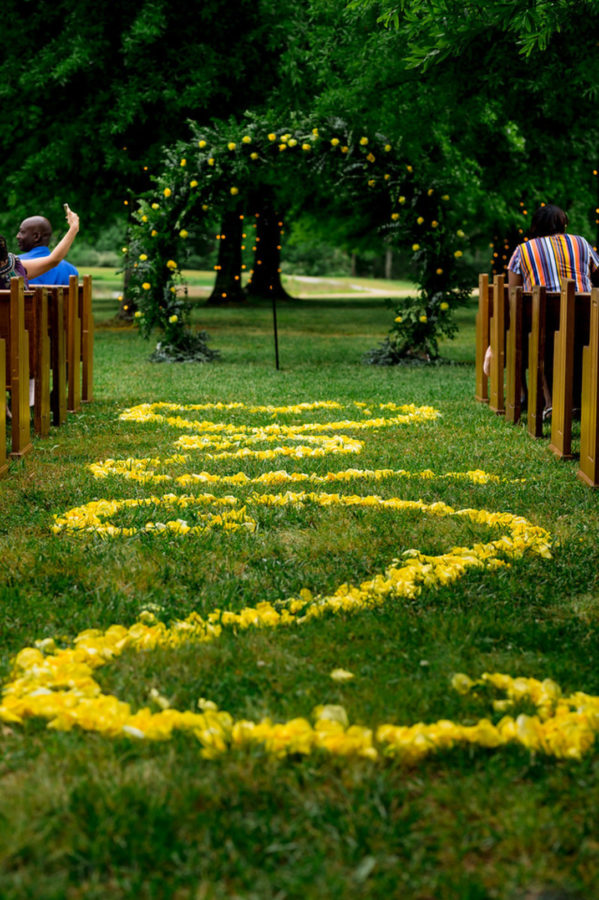 yellow spring wedding