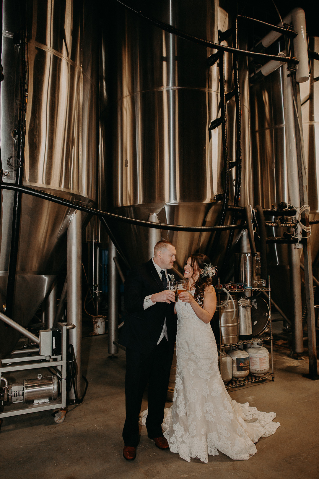 industrial brewery wedding