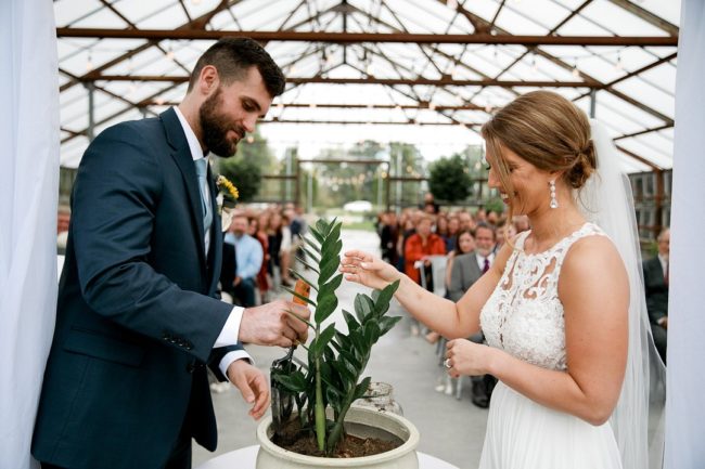 Ohio greenhouse wedding