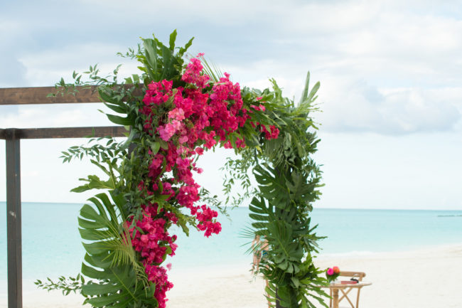 tropical white wedding