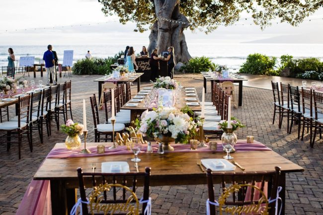 romantic oceanfront wedding