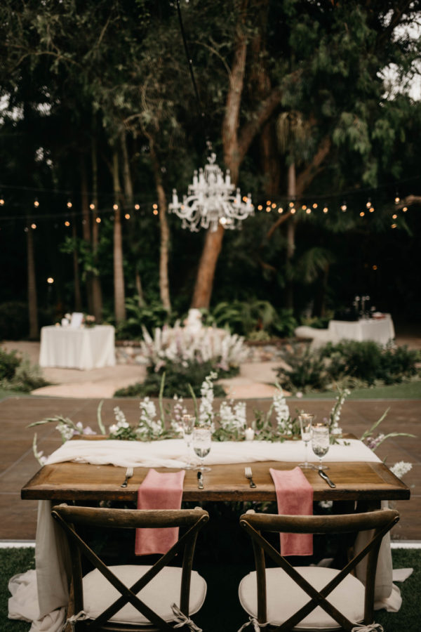 pink garden wedding