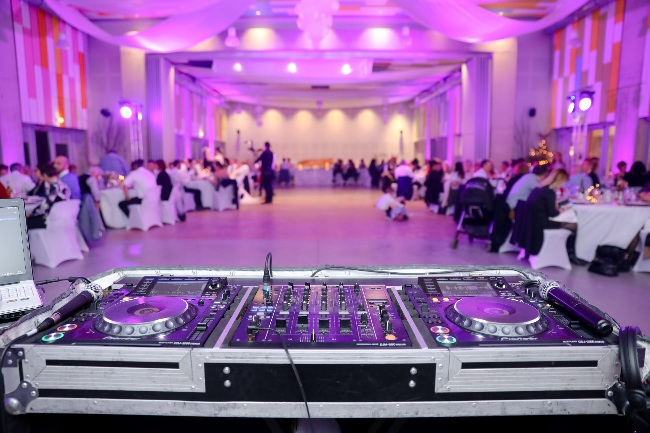DJ in wedding hall