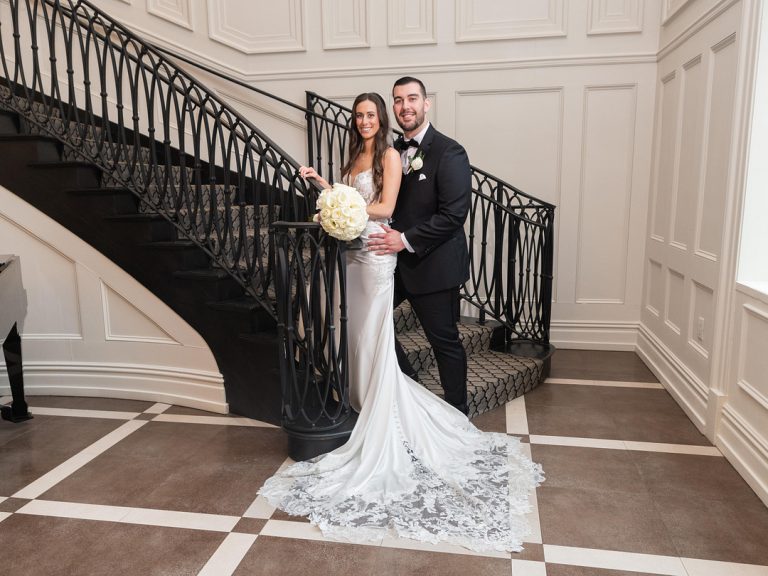 A Soft Blue and Gold Wedding at The Estate at Florentine Gardens in River Vale, New Jersey