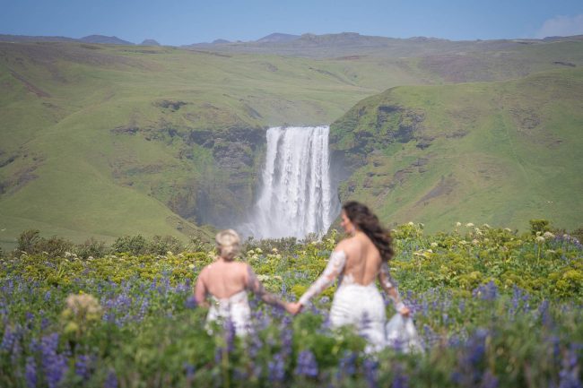 A Micro Wedding With a Disco Party Bus in South Iceland