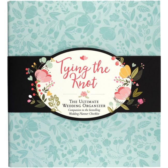 Peter Pauper Press Tying the Knot wedding organizer with a floral cover and black band